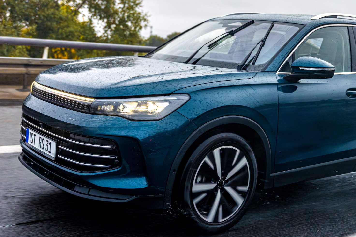 Modern SUV on the road