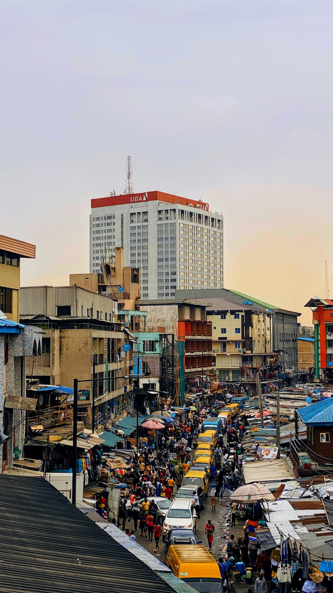 Vehicles on a Lagos road